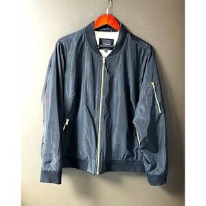 Lane Bryant Black Bomber Jacket Full Zip Pockets Polyester Plus Size 22/24
